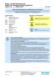 Mayr ROBA-takt 67 0-Serie Einbau- Und Betriebsanleitung