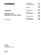 Siemens SINUMERIK MCP 2400.9c Gerätehandbuch