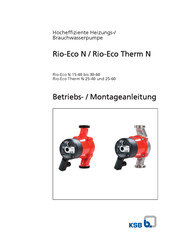 KSB Rio-Eco Therm N 25-60 Betriebs-/Montageanleitung