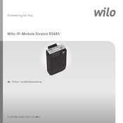 Wilo Stratos RS485 Einbau- Und Betriebsanleitung