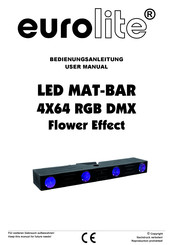 EuroLite LED MAT-Bar 4X64 RGB DMX Flowereffekt Bedienungsanleitung