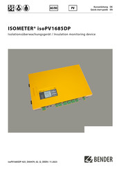 Bender ISOMETER isoPV1685DP Kurzanleitung