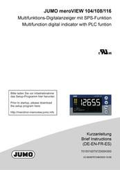 JUMO meroVIEW 116 Kurzanleitung