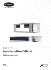 Carrier XCT7 40VD096A-7S-QEE Handbuch Für Betrieb Und Installation
