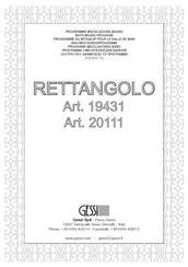 Gessi RETTANGOLO 20111 Bedienungsanleitung