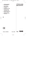 Pro Work 45.015.60 Bedienungsanleitung