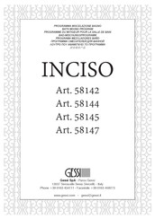Gessi INCISO 58142 Bedienungsanleitung