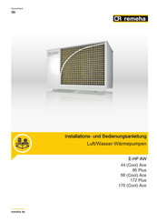 REMEHA E-HP AW 176 Cool Ace Installations- Und Bedienungsanleitung