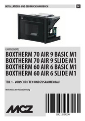 MCZ BOXTHERM 70 AIR 9 SLIDE M1 Installations- Und Gebrauchshandbuch