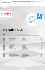 Bosch ErgoMixx MS6CM6166 Gebrauchsanleitung