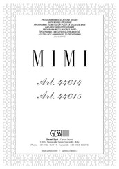 Gessi MIMI 44615 Bedienungsanleitung