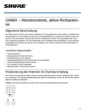 Shure UA864 Bedienungsanleitung