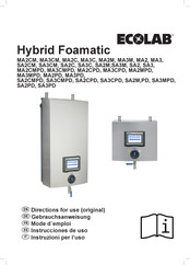 ECOLAB Hybrid Foamatic MA2C Gebrauchsanweisung