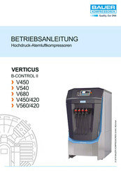 Bauer Kompressoren VERTICUS B-CONTROL II V450/420 Betriebsanleitung