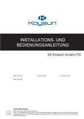 Kaysun KMF-400 DN6 Installations- Und Bedienungsanleitung