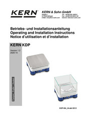 KERN KDP 300-3 Betriebs Und Installationsanleitung