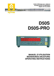 sylvac D50S Bedienungsanleitung