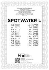 Gessi SPOTWATER L 57731 Bedienungsanleitung