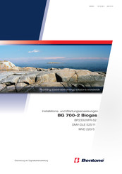 Bentone BG 700-2 Biogas Installations- Und Wartungsanweisungen
