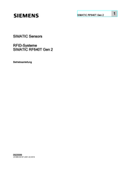 Siemens SIMATIC RF640T Gen 2 Betriebsanleitung