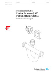 Endress+Hauser Proline Promass Q 500 Betriebsanleitung