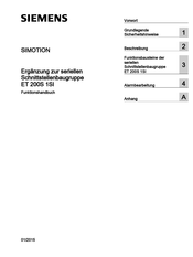 Siemens SIMOTION ET 200S 1SI Funktionshandbuch