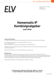 elv Homematic IP HmIP-MP3P Bau- Und Bedienungsanleitung