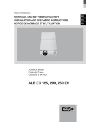 Helios ALB EC 125 EH Montage- Und Betriebsvorschrift