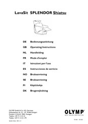 Olymp LavaSit SPLENDOR Shiatsu Bedienungsanleitung