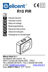 Maico Elicent R10 PIR Bedienungsanleitung