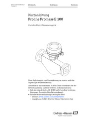 Endress+Hauser Proline Promag E 100 Kurzanleitung