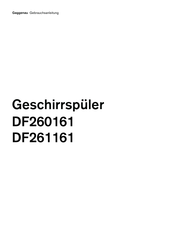 Gaggenau DF260161 Gebrauchsanleitung