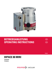 Pfeiffer Vacuum HIPACE 80 MINI Betriebsanleitung