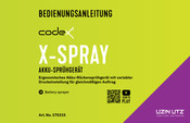 Uzin Utz codeX X-SPRAY Bedienungsanleitung