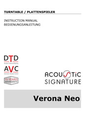 Acoustic Signature Verona Neo Bedienungsanleitung