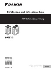 Daikin VRV 5 REYA12A7Y1B Installation Und Betriebsanleitung