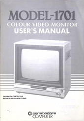 Commodore Computer 1701 Bedienungsanleitung