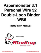 MyBinding papermonster WB6 Bedienungsanleitung