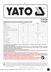 YATO YT-81221 Bedienungsanleitung
