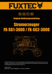 Fuxtec FX-SG2-3000 Original Bedienungsanleitung