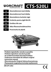 Worcraft PROFESSIONAL CTS-S20Li Gebrauchsanweisung