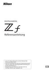 Nikon Z f Referenz-Anleitung