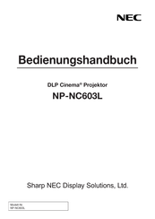 NEC NP-NC603L Bedienungshandbuch