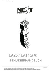 Next PROAUDIO LAs1SA Benutzerhandbuch