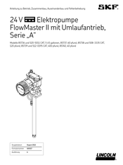 Lincoln SKF FlowMaster II A Serie Bedienungsanleitung