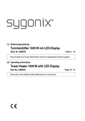 Sygonix 2268550 Bedienungsanleitung