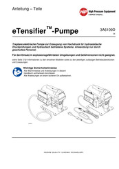 Graco High Pressure Equipment eTensifier 100 Anleitung, Teile