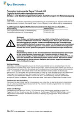 Tyco Electronics Tegra 710 Einbau- Und Bedienungsanleitung