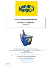 Magneti Marelli Bactoban Betriebs- Und Wartungsanleitung