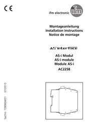 IFM Electronic AS-Interface AC2258 Montageanleitung